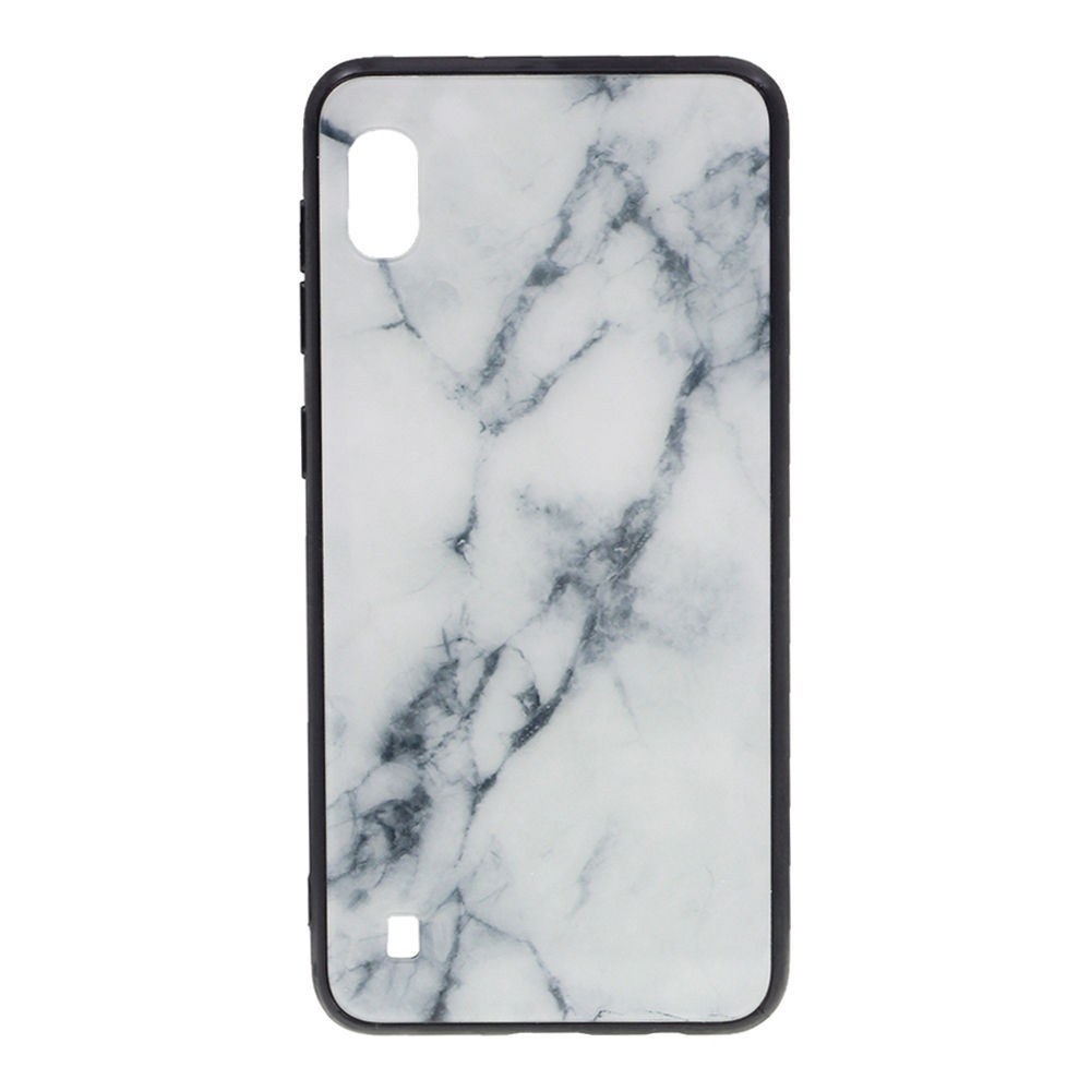 Tijdens ~ Gevlekt bizon Shop4 - Samsung Galaxy A10 Hoesje - Harde Back Case Marmer Wit |  Shop4hoesjes